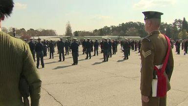 Rehearsals are taking place at Pirbright Barracks in Surrey ahead of the funeral inside Windsor Castle